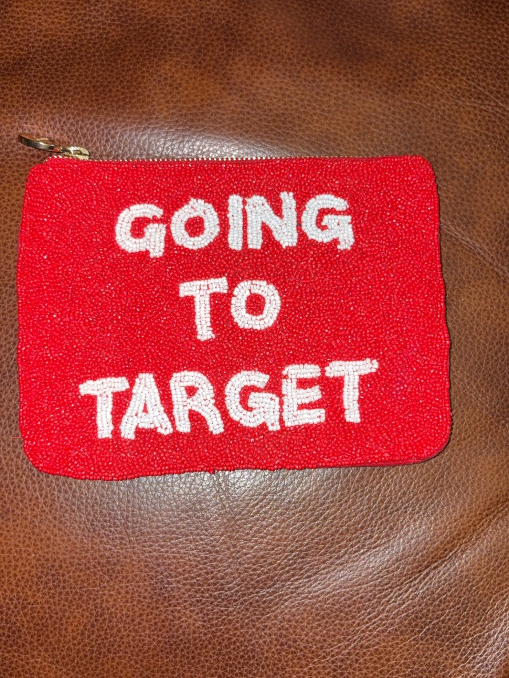 kate spade Red Beaded 'Going to Target' Pouch